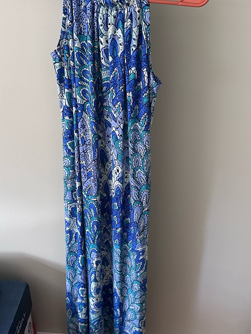 Anne Klein Blue Paisley Maxi Dress